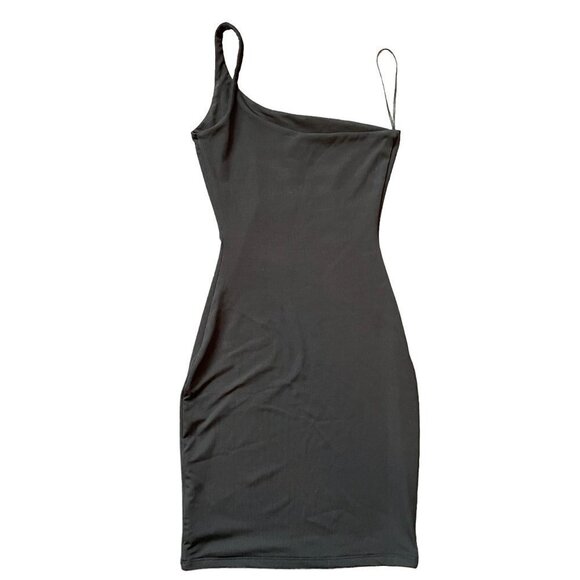 Naked Wardrobe Mini Dress Womens Extra Small XS Black One Shoulder Bodycon Short - Picture 7 of 8